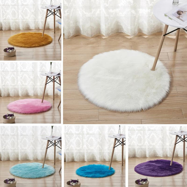 30cm Faux Australian Fluffy Round Rug Carpet Circles
