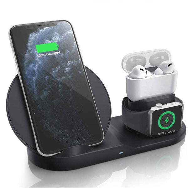 10W Wireless Charger Station USB C 3 in 1 Fast Charging Stand for Apple Watch 5 4 3 2 1Airpods Pro Dock For iPhone 11 XS XR X 8