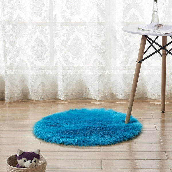 30cm Faux Australian Fluffy Round Rug Carpet Circles