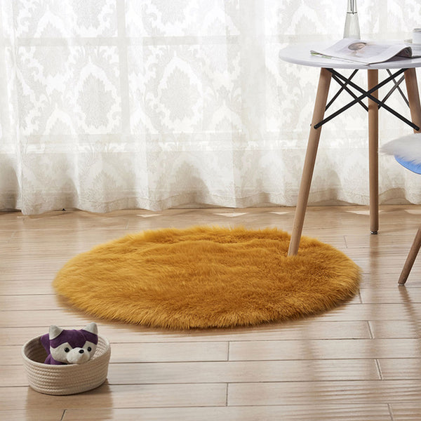 30cm Faux Australian Fluffy Round Rug Carpet Circles