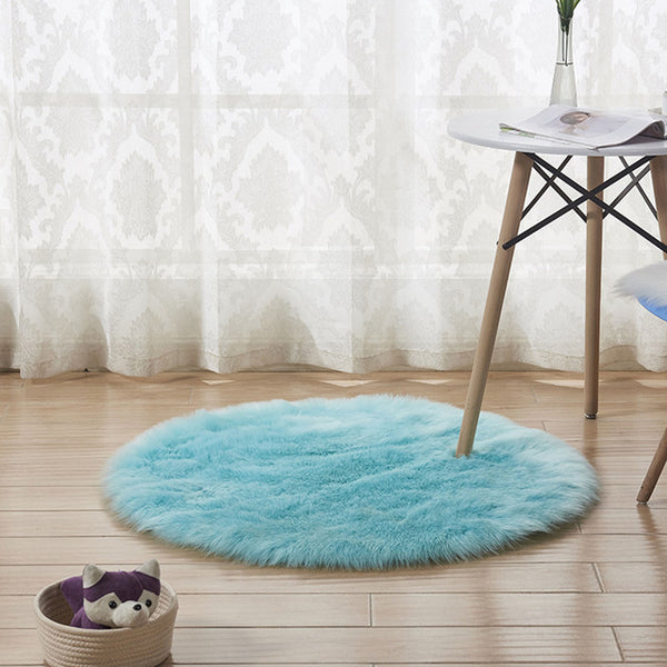 30cm Faux Australian Fluffy Round Rug Carpet Circles