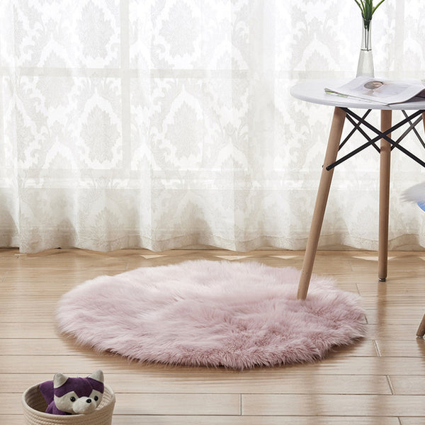 30cm Faux Australian Fluffy Round Rug Carpet Circles