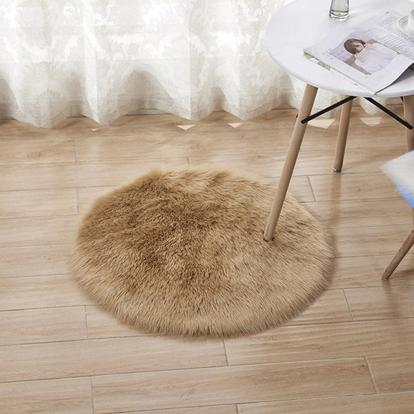 30cm Faux Australian Fluffy Round Rug Carpet Circles