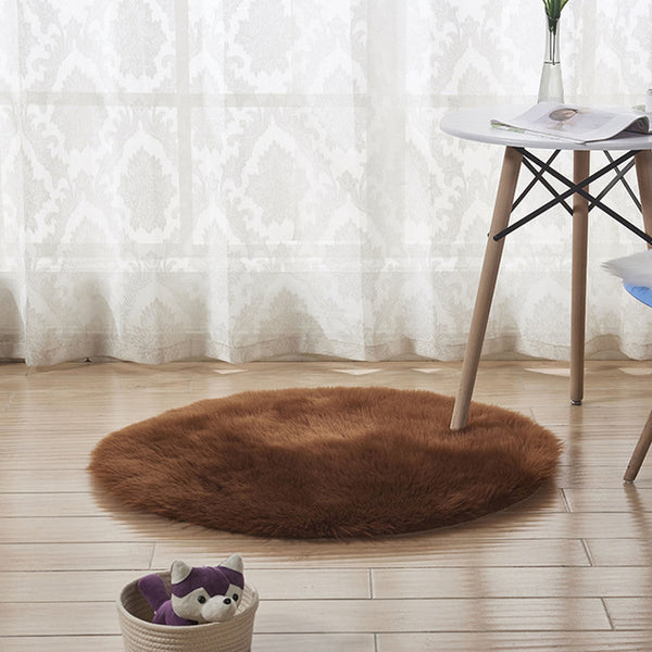 30cm Faux Australian Fluffy Round Rug Carpet Circles