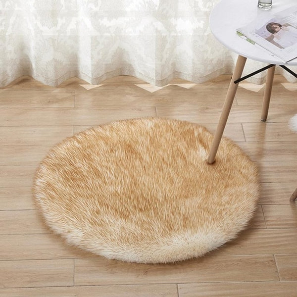 30cm Faux Australian Fluffy Round Rug Carpet Circles
