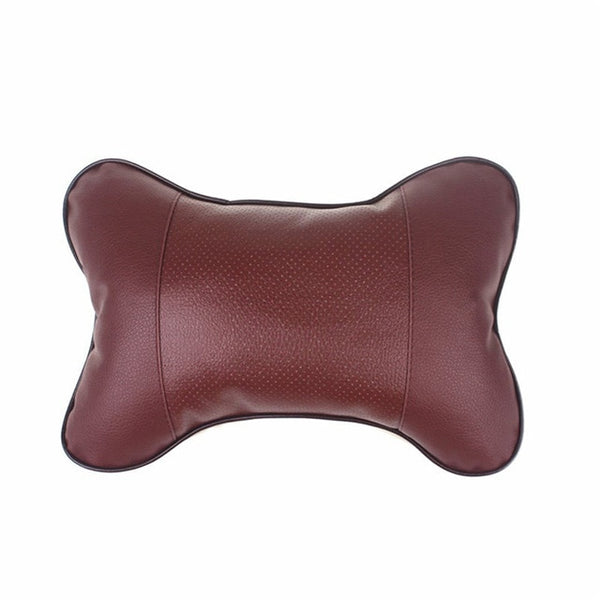 1pcs Universal Car Neck Pillows PVC Leather Breathable Mesh Auto Car Neck Rest Headrest Cushion Pillow