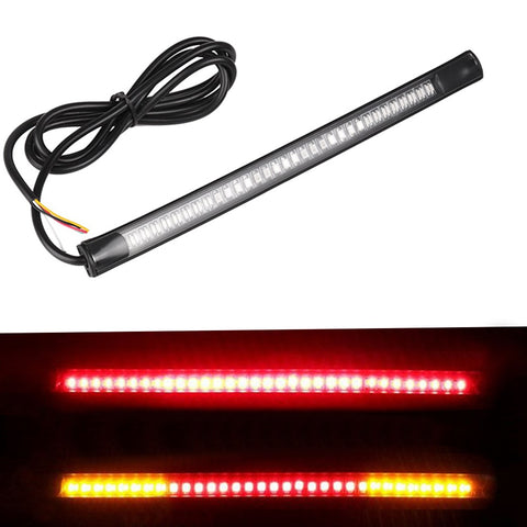 Motorcycle Light Bar Strip Tail Brake Stop Turn Signal License Color