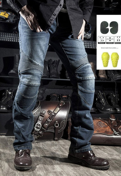 hot sale motorcycle leisure motorcycle men's cross-country outdoor riding jeans with protective equipment knee pads