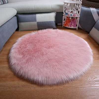 1PCS 30*30CM Soft Artificial Sheepskin Rug Chair