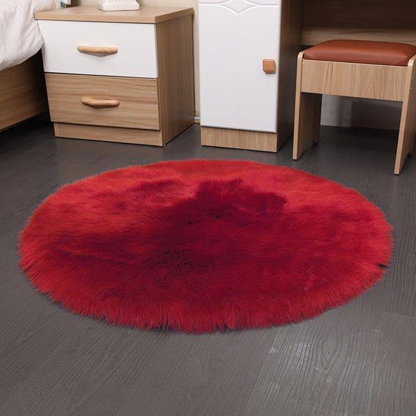 1PCS 30*30CM Soft Artificial Sheepskin Rug Chair