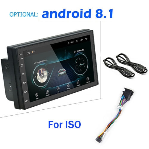 Podofo 2 din Car Radio 2.5D GPS Android Multimedia Player Universal 7" audio Navigation