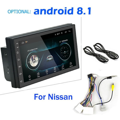 Podofo 2 din Car Radio 2.5D GPS Android Multimedia Player Universal 7" audio Navigation