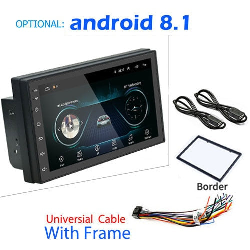 Podofo 2 din Car Radio 2.5D GPS Android Multimedia Player Universal 7" audio Navigation