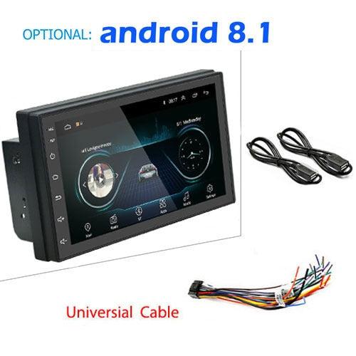 Podofo 2 din Car Radio 2.5D GPS Android Multimedia Player Universal 7" audio Navigation