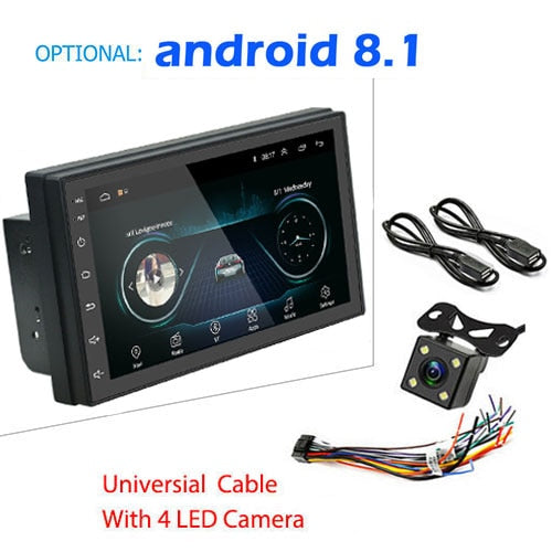 Podofo 2 din Car Radio 2.5D GPS Android Multimedia Player Universal 7" audio Navigation