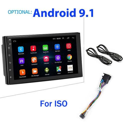 Podofo 2 din Car Radio 2.5D GPS Android Multimedia Player Universal 7" audio Navigation