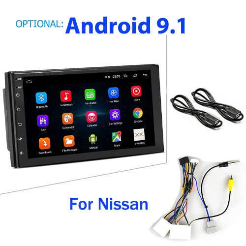 Podofo 2 din Car Radio 2.5D GPS Android Multimedia Player Universal 7" audio Navigation