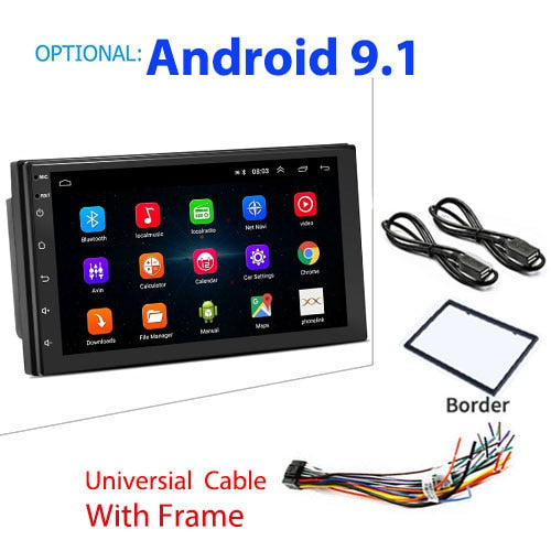 Podofo 2 din Car Radio 2.5D GPS Android Multimedia Player Universal 7" audio Navigation