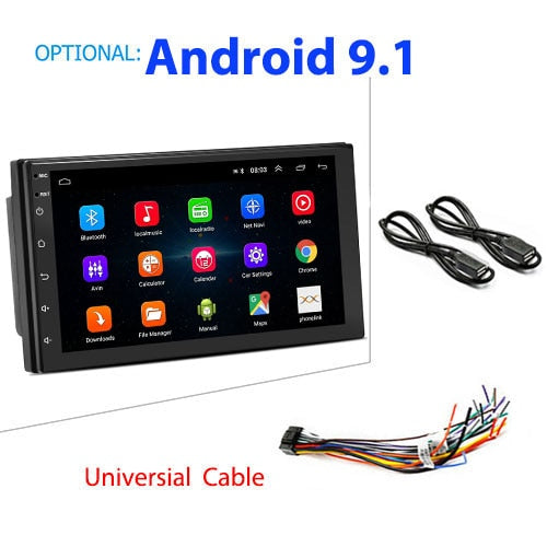 Podofo 2 din Car Radio 2.5D GPS Android Multimedia Player Universal 7" audio Navigation