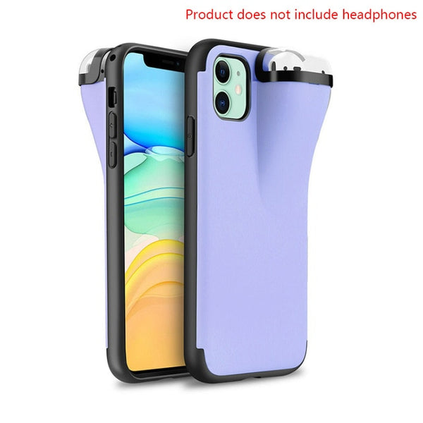 Headphone Storage Box Silicone Phone Case 2 In1 IPhone 11 Pro XS MAX IPhone 6 7 8 XR Phone Case Suitable for AirPods Storage Box