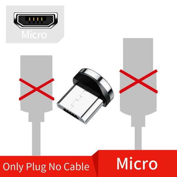 2m Magnetic Micro USB Cable For iPhone Samsung