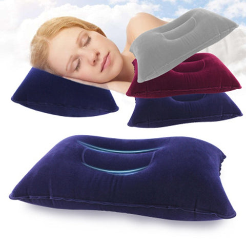 Portable Inflatable Pillow Travel Air Cushion Double Sided