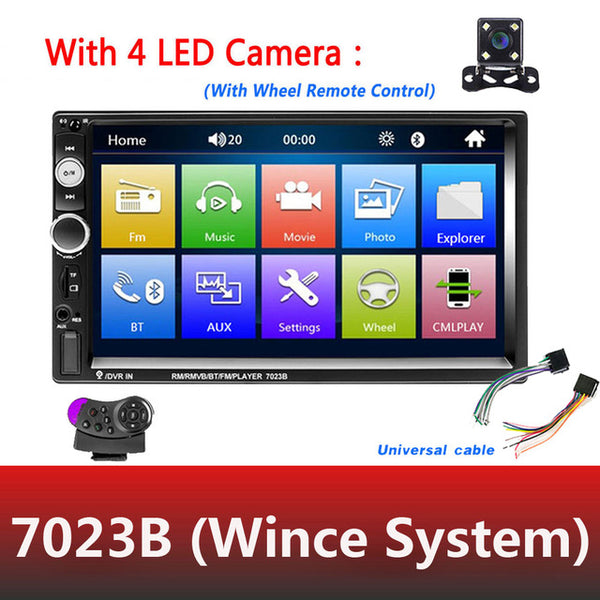 AMPrime Universal 2 din Car Multimedia Player Autoradio 2din Stereo 7" Touch Screen Video MP5 Player