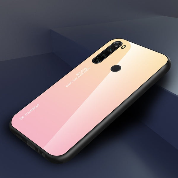 For Xiaomi Redmi Note 8T 9 Case Tempered Glass Cover Shockproof Phone Case For Redmi Note 8 Pro 8 8T Cover Gradient Bumper Shell