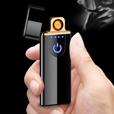 New USB charging Cigarette lighter Touch sensing switch Double-sided lighter