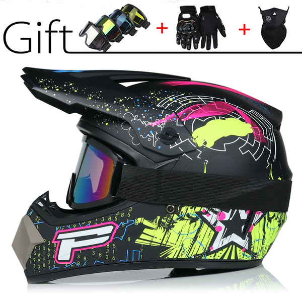 Professional Racing Motocross  Off-road Cartoon Children Motorcycle Helmet