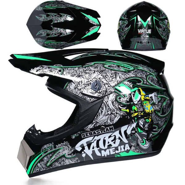 Professional Racing Motocross  Off-road Cartoon Children Motorcycle Helmet