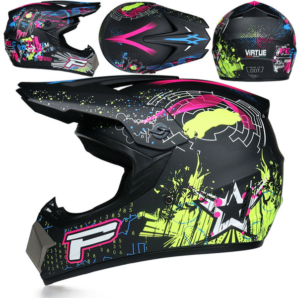 Professional Racing Motocross  Off-road Cartoon Children Motorcycle Helmet