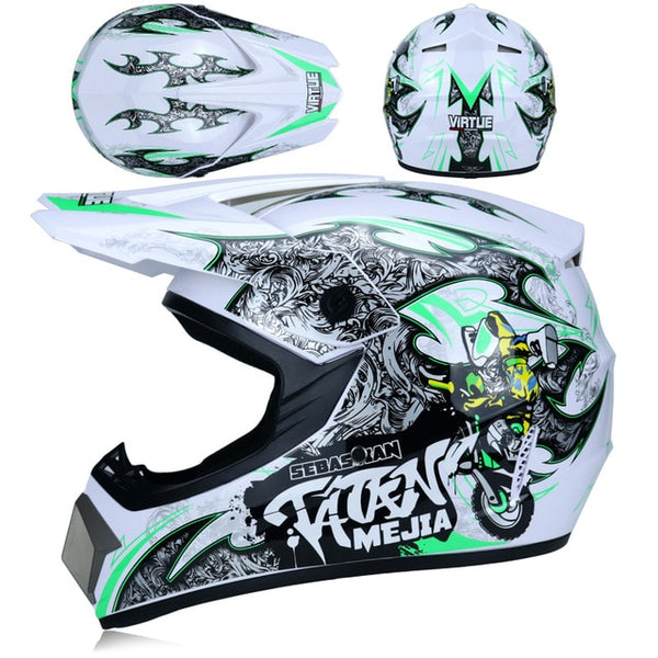 Professional Racing Motocross  Off-road Cartoon Children Motorcycle Helmet