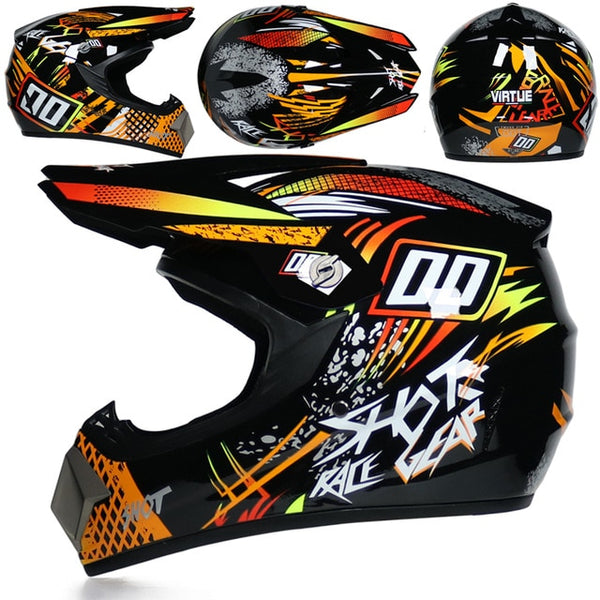 Professional Racing Motocross  Off-road Cartoon Children Motorcycle Helmet