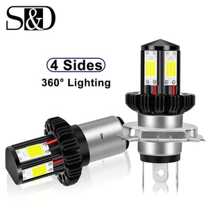 Motorcycle Headlight Bulbs H6 BA20D H4 LED Hi Lo beam Moto LED Headlight Motorbike