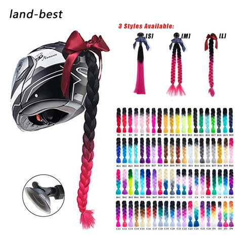 New Motorcycle Helmet Braids Woman Braids Wig For Motorbike Helmets 17 Colors