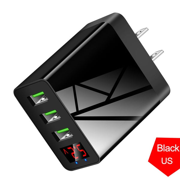 5V 3.1A  3 port Digital Display USB Charger For iPhone  Samsung Xiaomi Tablet