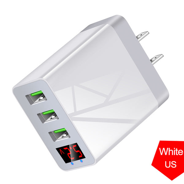 5V 3.1A  3 port Digital Display USB Charger For iPhone  Samsung Xiaomi Tablet