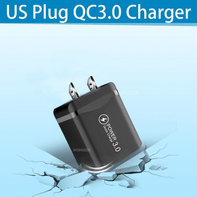 18W Quick Charger Universal For Xiaomi iPhone Samsung Huawei EU Plug