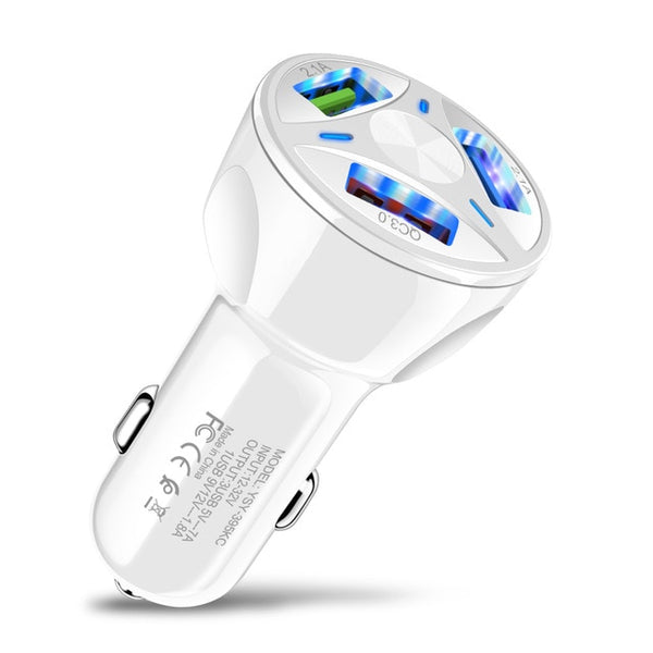 Car USB Charger Quick Charge 4.0 3.0 2.0 3Port  Fast Car Charger for iPhone Samsung