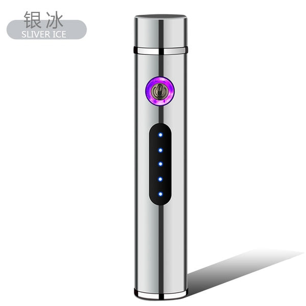 New Double Plasma Arc Lighter Windproof Electronic USB Recharge  Cigarette Smoking Electric Lighter