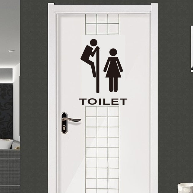 1 Pcs Toilet Bathroom Creative Waterproof stickers