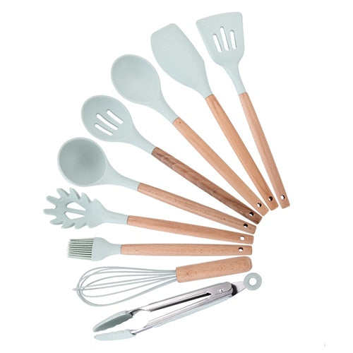 9/10/12 Pcs Siliconen Kookgerei Set Non-stick Spatel