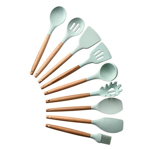 9/10/12 Pcs Siliconen Kookgerei Set Non-stick Spatel