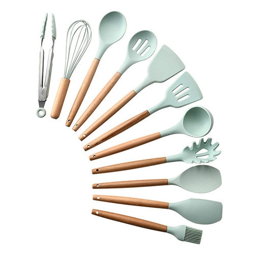 9/10/12 Pcs Siliconen Kookgerei Set Non-stick Spatel