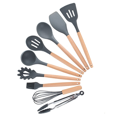 9/10/12 Pcs Siliconen Kookgerei Set Non-stick Spatel