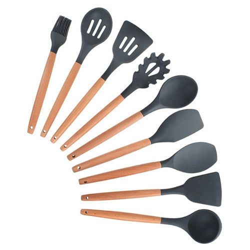 9/10/12 Pcs Siliconen Kookgerei Set Non-stick Spatel