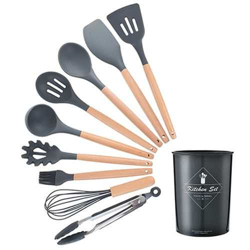 9/10/12 Pcs Siliconen Kookgerei Set Non-stick Spatel