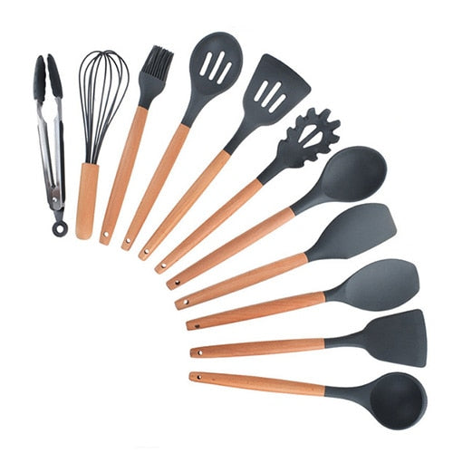 9/10/12 Pcs Siliconen Kookgerei Set Non-stick Spatel