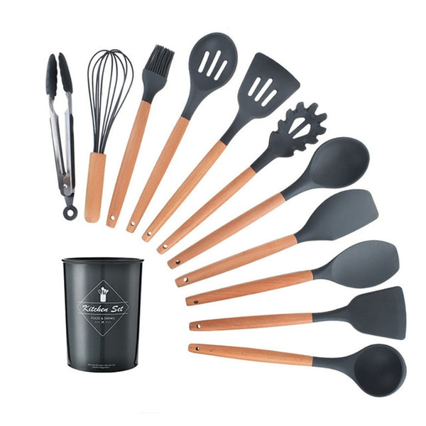 9/10/12 Pcs Siliconen Kookgerei Set Non-stick Spatel